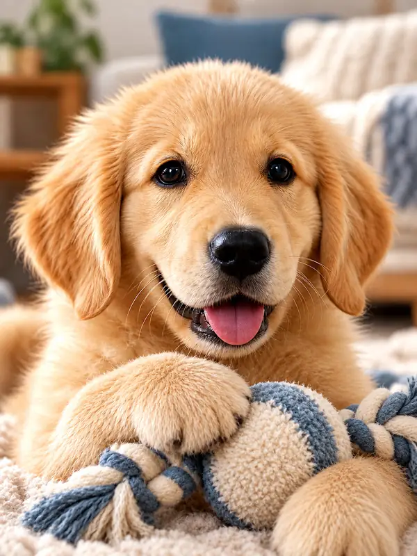 Un chiot photographié avec un pelage doux et des yeux nets