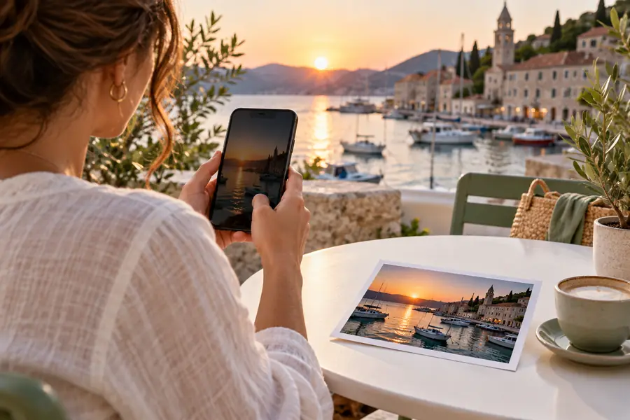 An enhanced photo presented as the mobile workflow result